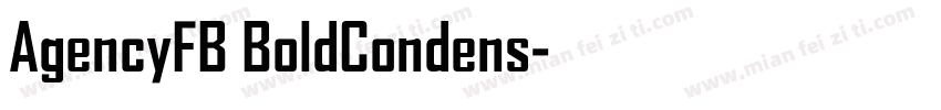 AgencyFB BoldCondens字体转换